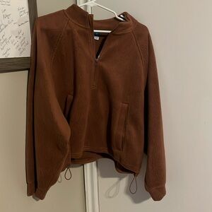 Fleece crop sweater